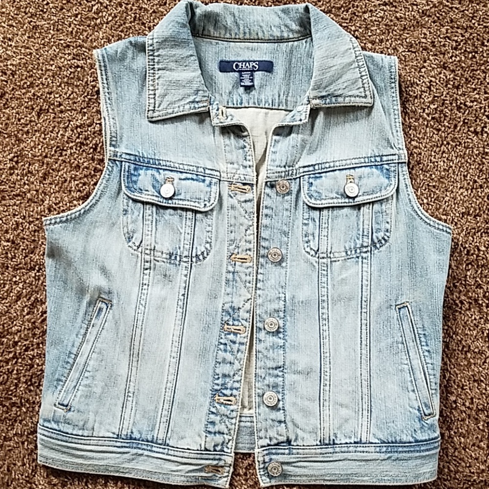 Chaps denim vest